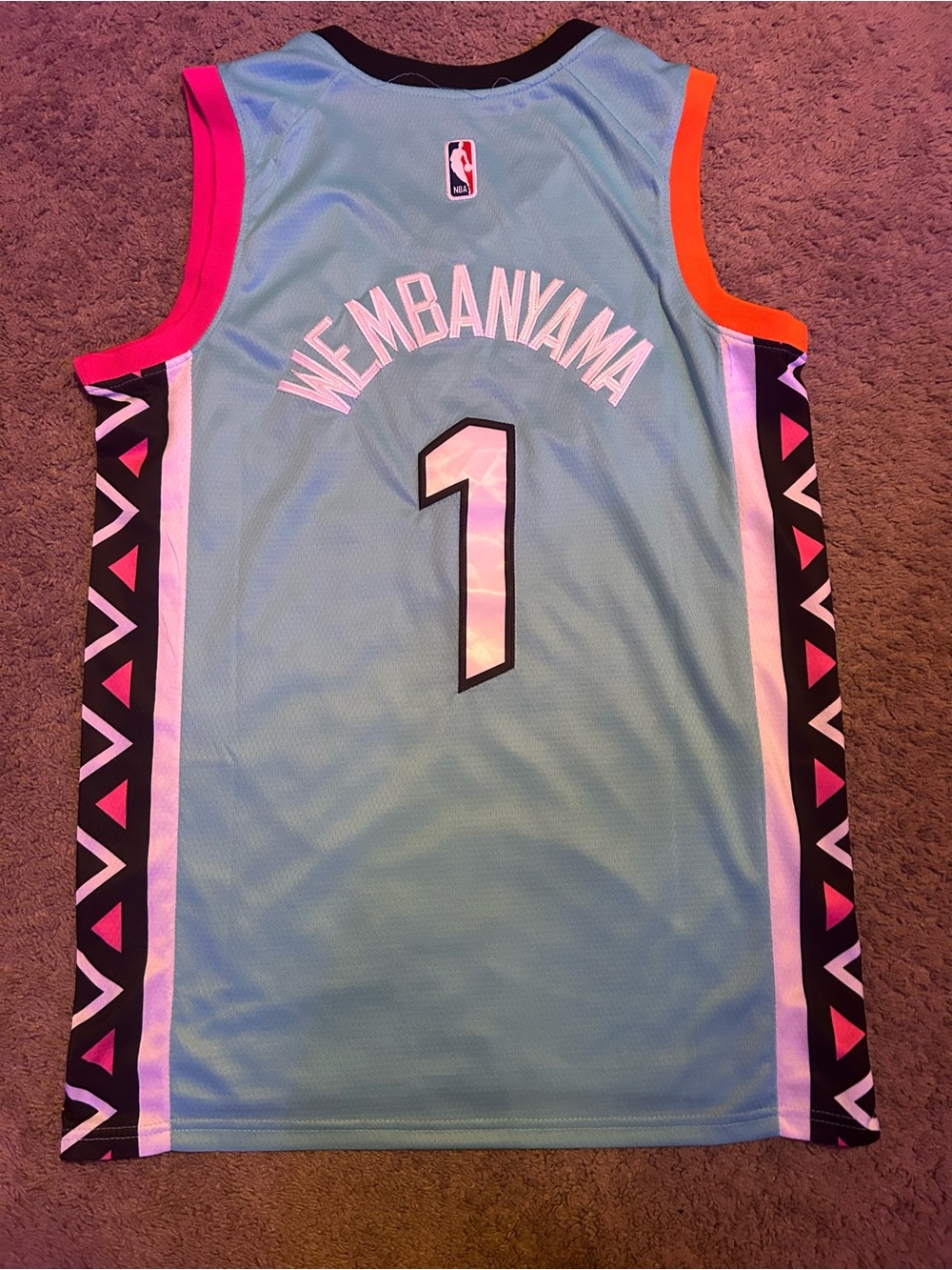 Wembanyama Spurs Fiesta Teal Jersey